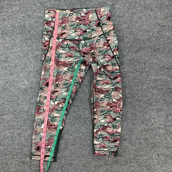 Zella Legging Womens S Small Camouflage Cropped Mid Rise Stretch Mesh Panel Hem - Picture 6 of 13